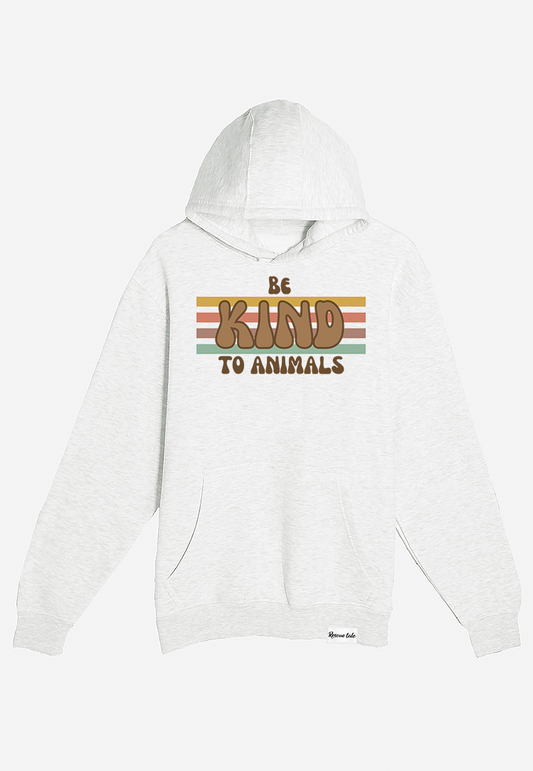 Be Kind To Animals Oatmeal Heather Hoodie (A5)