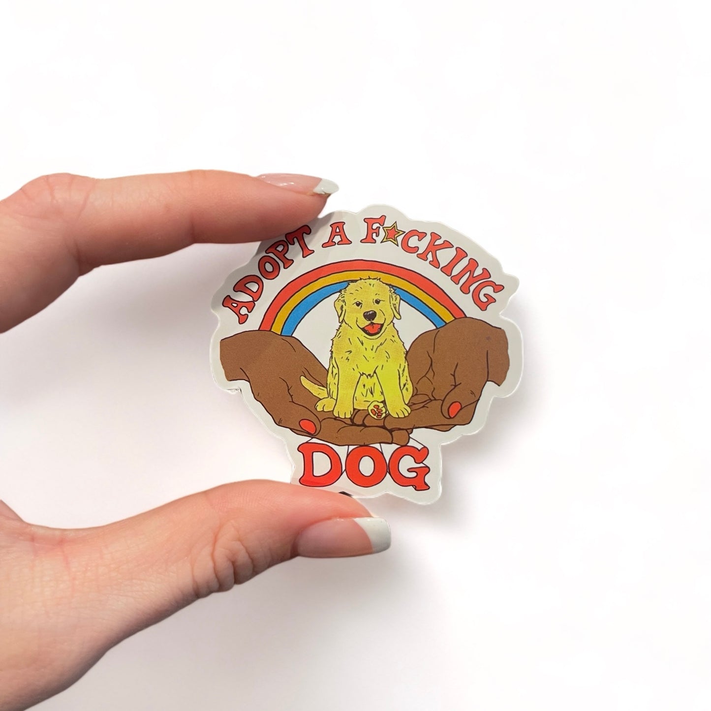 Adopt a F*cking Dog Sticker