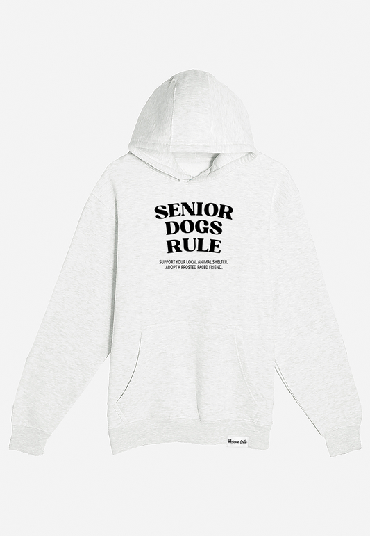 Senior Dogs Rule Oatmeal Heather Hoodie A2