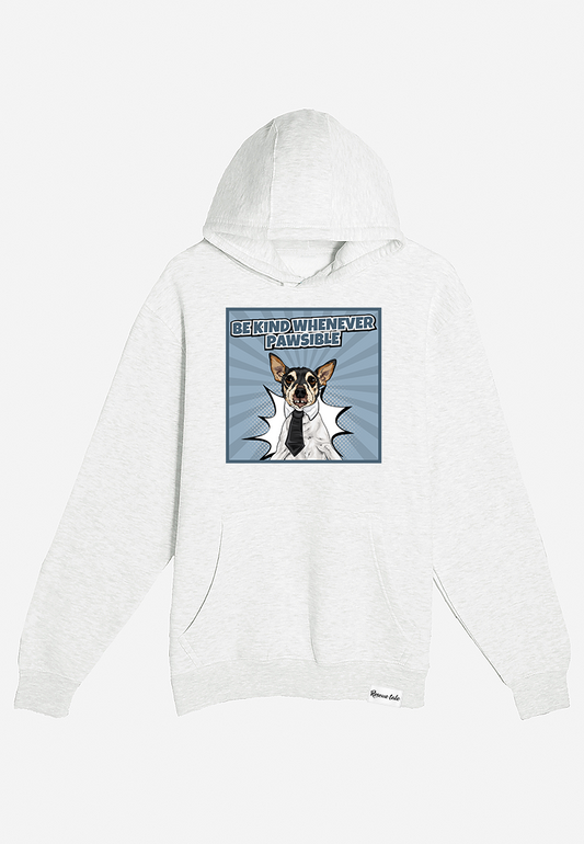 @Gus___calhoun: Be Kind Whenever Pawsible Oatmeal Heather Hoodie P9