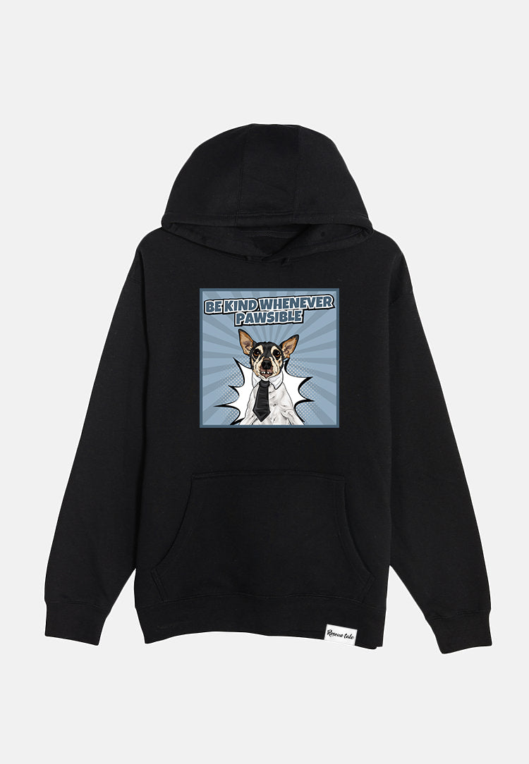 @Gus___calhoun: Be Kind Whenever Pawsible Black Hoodie P9