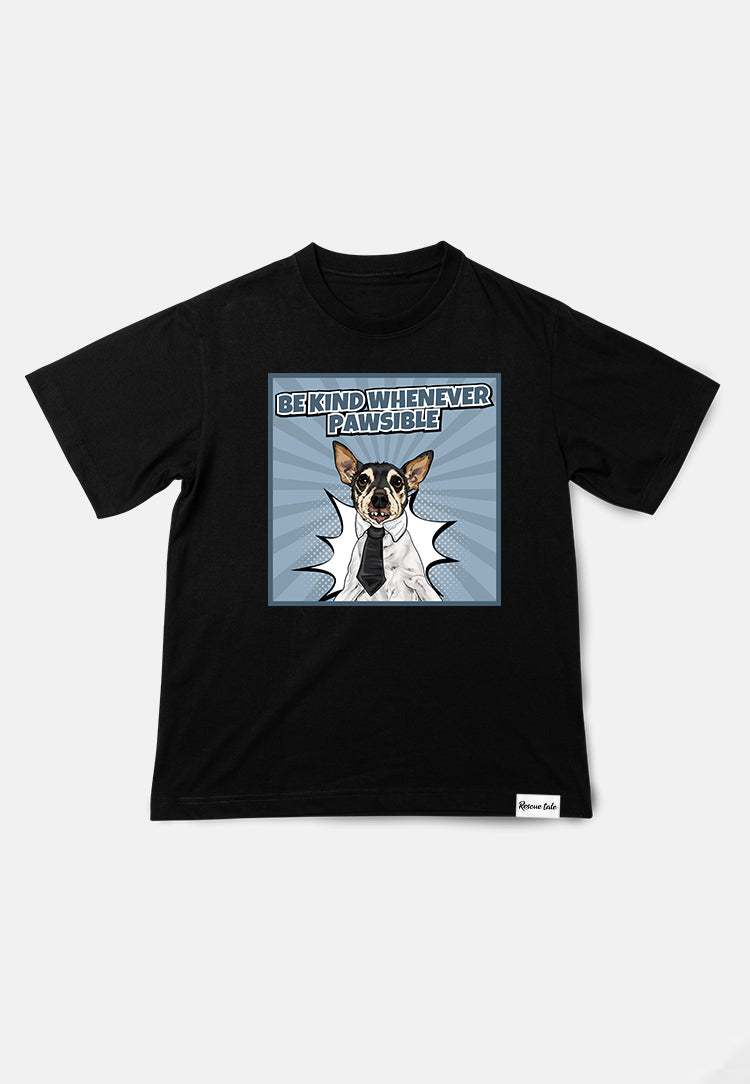 @Gus___calhoun: Be Kind Whenever Pawsible Black T-Shirt P9