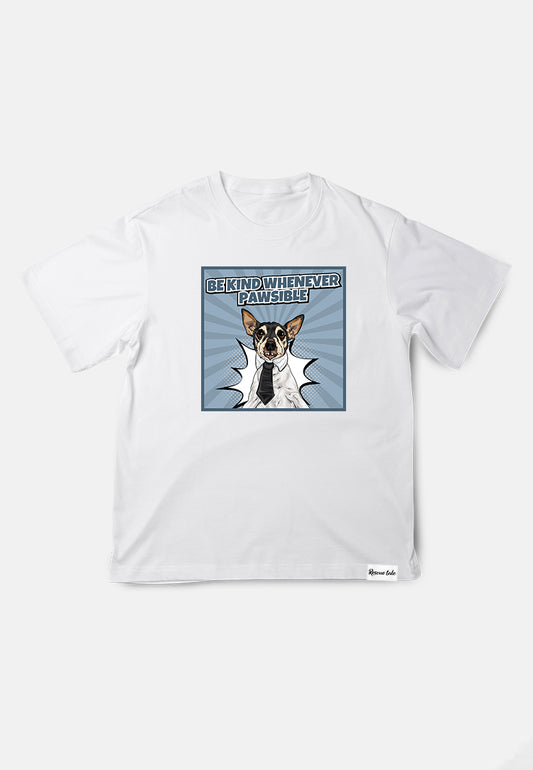 @Gus___calhoun: Be Kind Whenever Pawsible WhiteT-Shirt P9