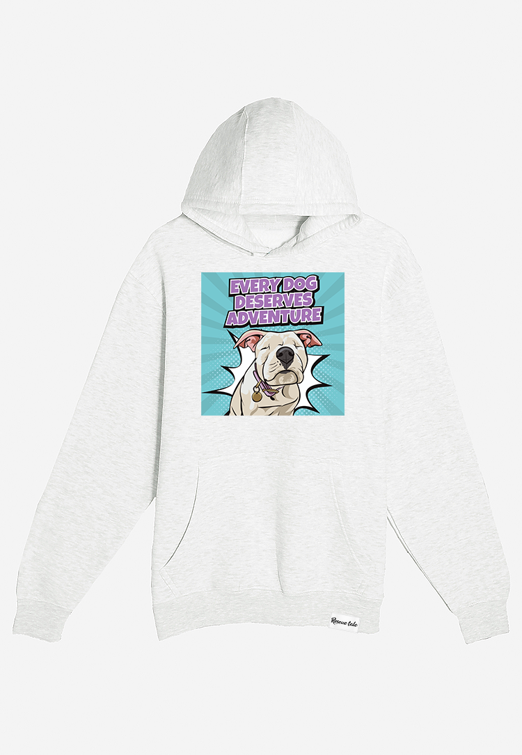 @Steviethewonderdogo: Every Dog Deserves Adventure Oatmeal Heather Hoodie P10