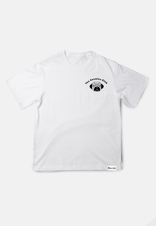 The Zoomies Club White T-Shirt (A10)