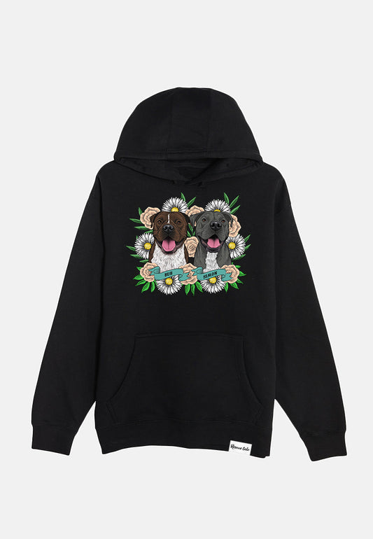 @Big.head.boys: Bub and Simon Tattoo Style Black Hoodie P3