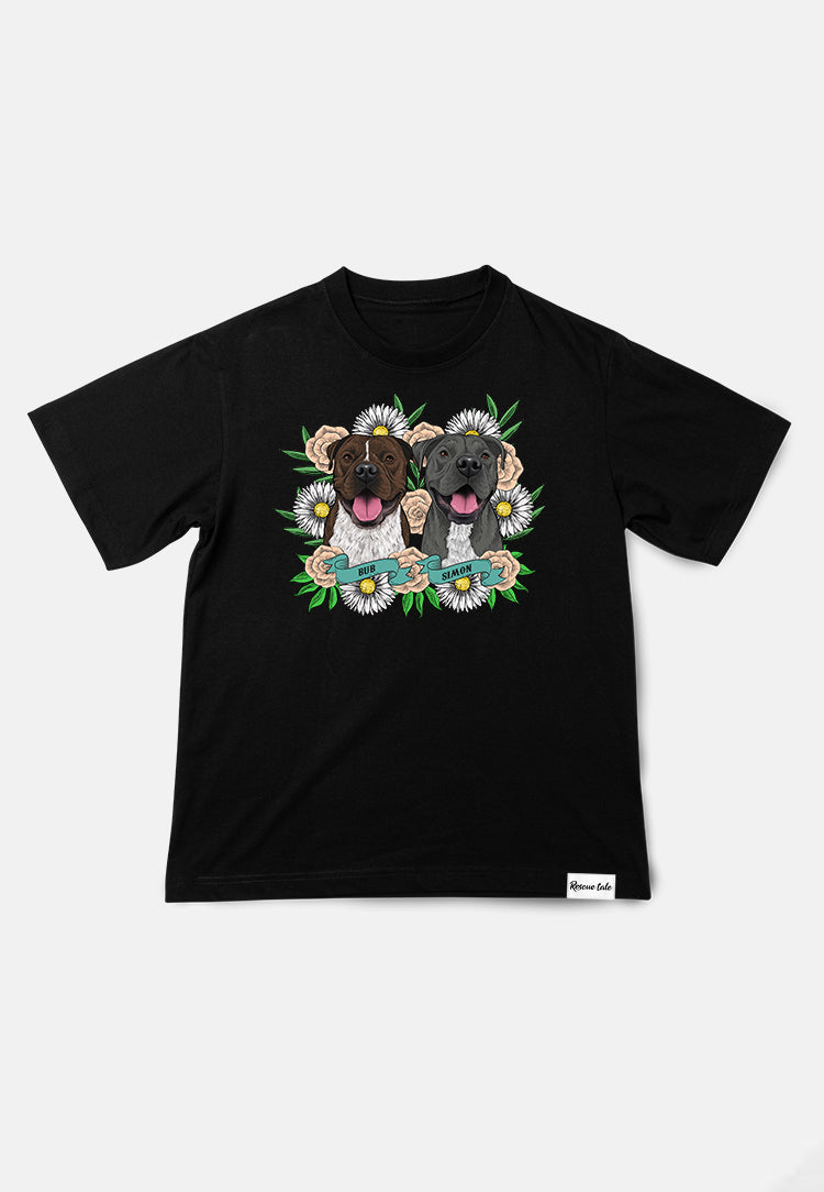 @Big.head.boys: Bub And Simon Tattoo Style Black T-Shirt P3