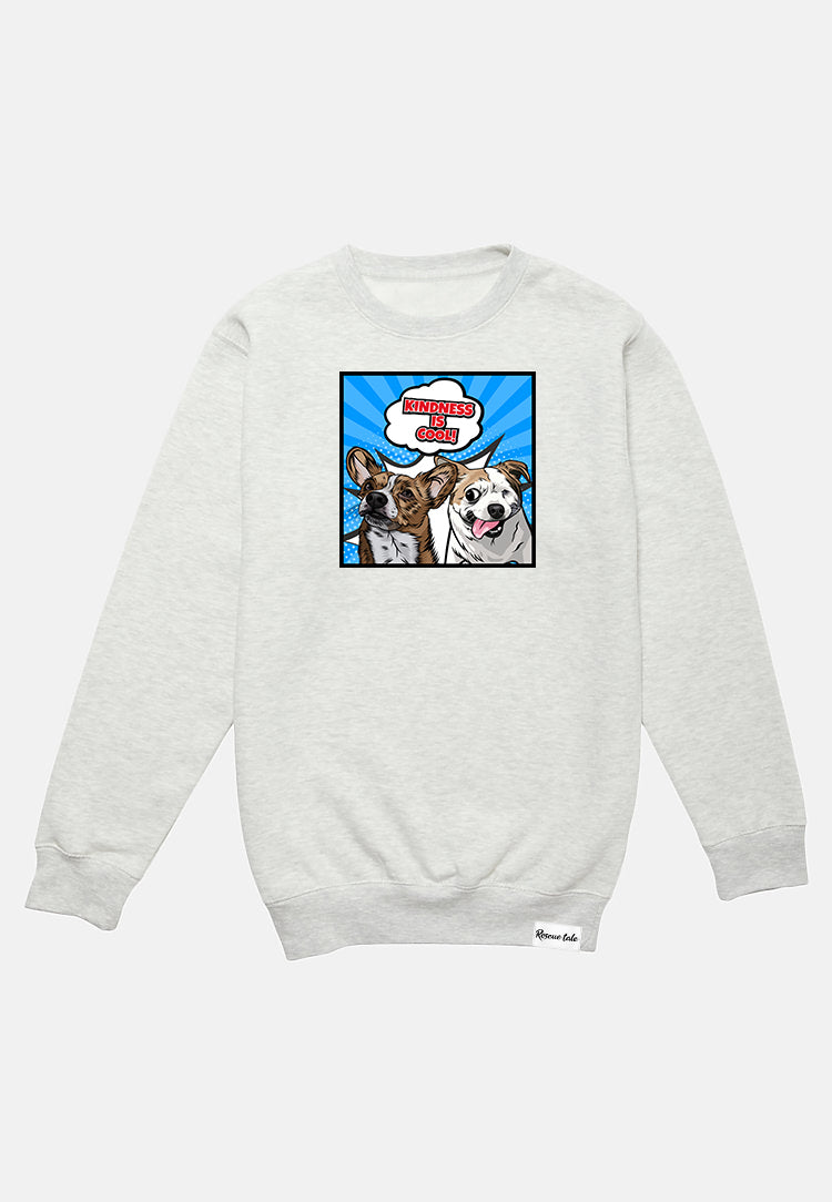 @Notoriousandfriends: Kindness is Cool Oatmeal Heather Crewneck Sweatshirt P1