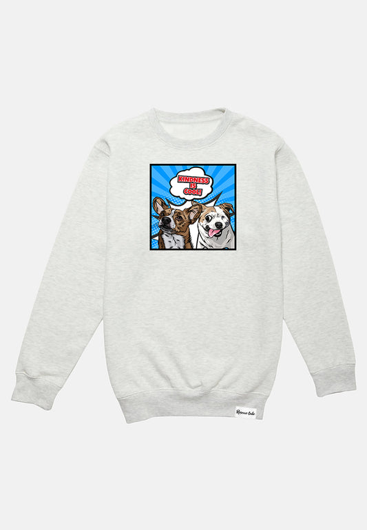 @Notoriousandfriends: Kindness is Cool Oatmeal Heather Crewneck Sweatshirt P1